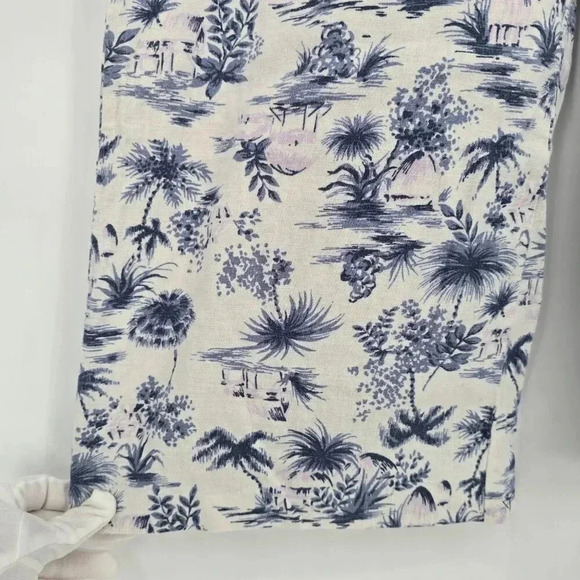 Abercrombie Fitch Women's Tropical Pants Linen Blend Size S Short Wide Leg - Picture 7 of 11